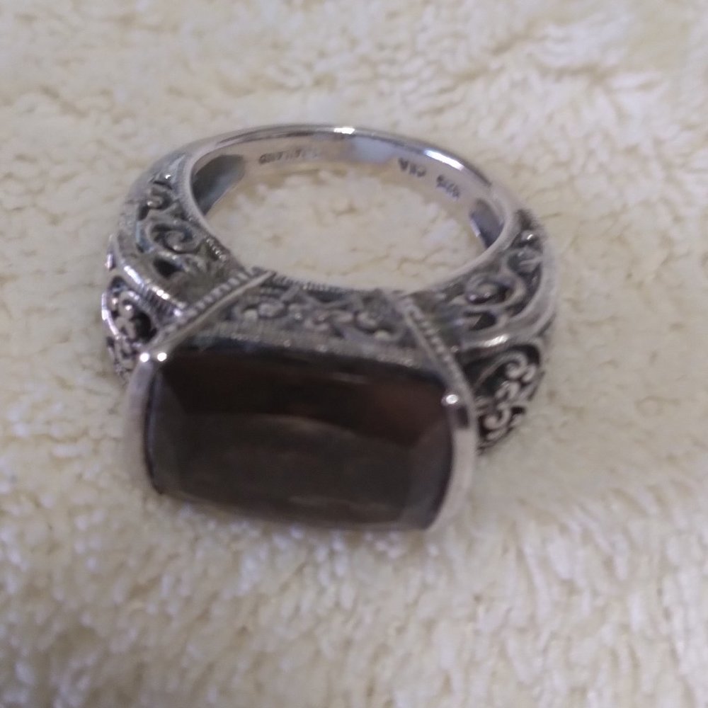 GENUINE TIGER EYE RING WITH DETAILS